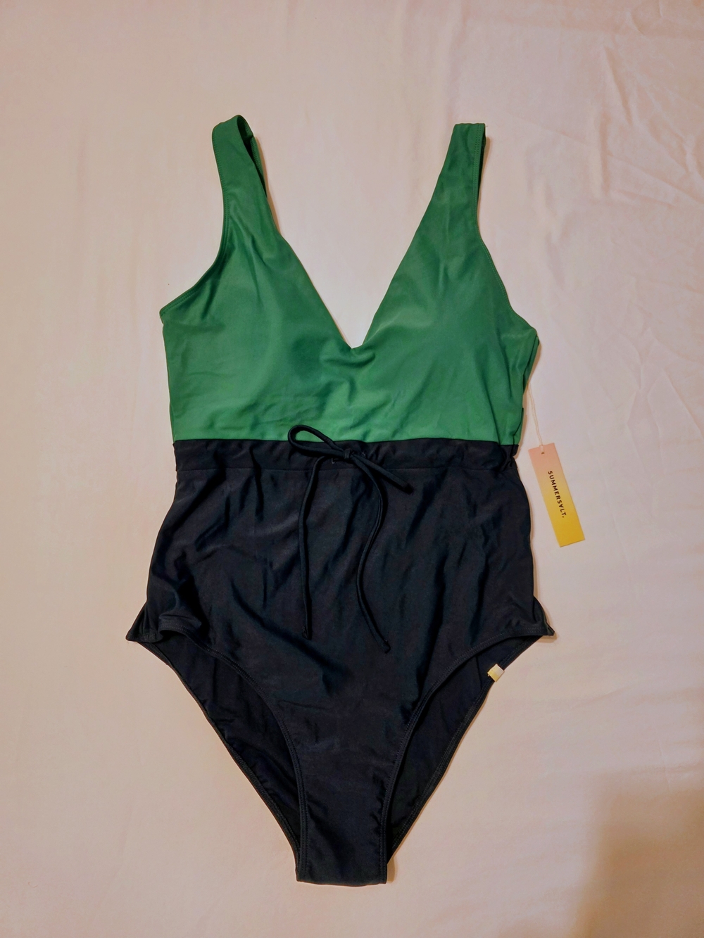 Summersalt The Backflip One Piece Navy and Teal Size 8 NWT